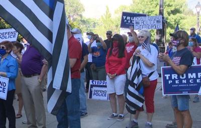 Supporters Attend 'Don't Cuff Our Cops' Rally Outside Legislative Building