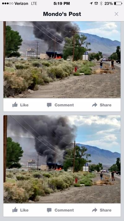 Fire Destroys RV at Wadsworth Smoke Shop