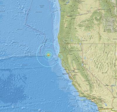 USGS: 6.5 Magnitude Quake in Ocean Off Northern California Coast