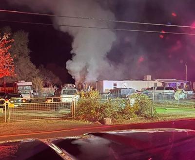 RV fire on Igloo Drive