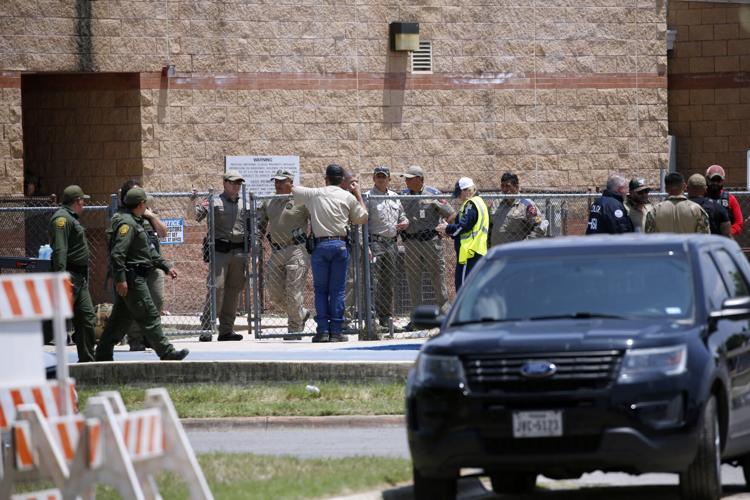 Uvalde school shooting, outside
