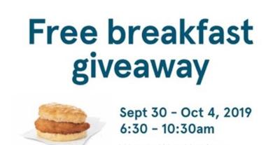 Chick-fil-A Free Breakfast