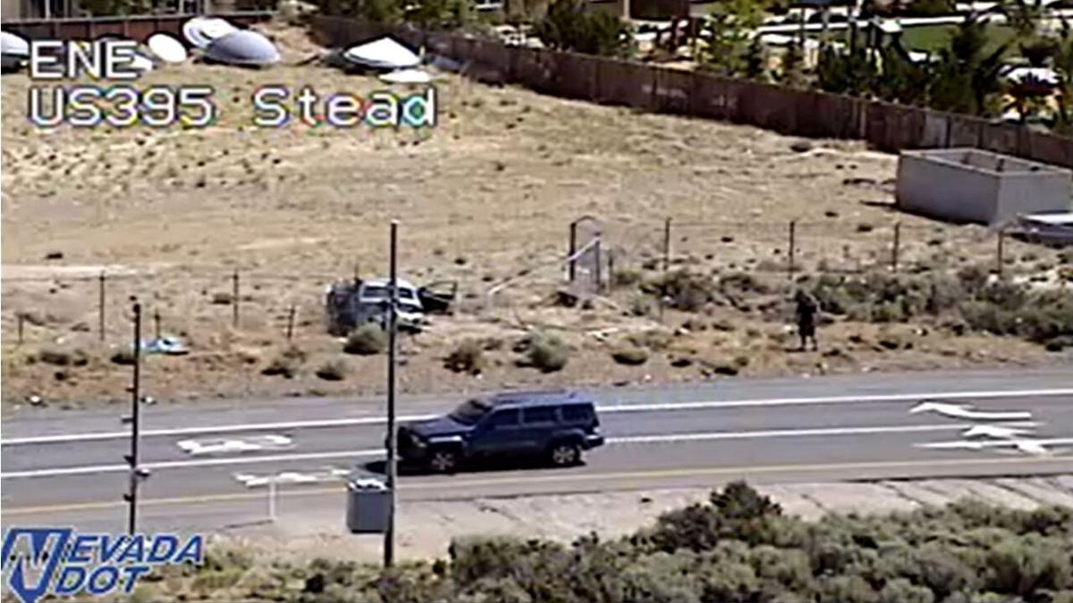 Team Ramp App Car crashes off US395 north near Stead Boulevard off ramp Monday ...