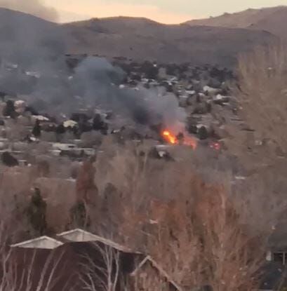 Fire Crews Knock Down House Fire Near Yukon Drive in Sun Valley