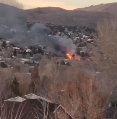 Fire Crews Knock Down House Fire Near Yukon Drive in Sun Valley