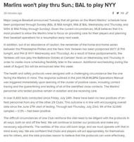 MLB Temporarily Suspends Marlins Season Through the Weekend
