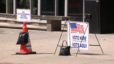 Secretary of State Aguilar speaks on early voting - Photo