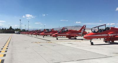 Red Arrows Bound for San Diego Land to Refuel in Reno