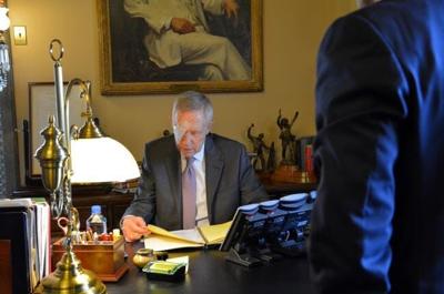 Sen. Reid Returns to Work in D.C.