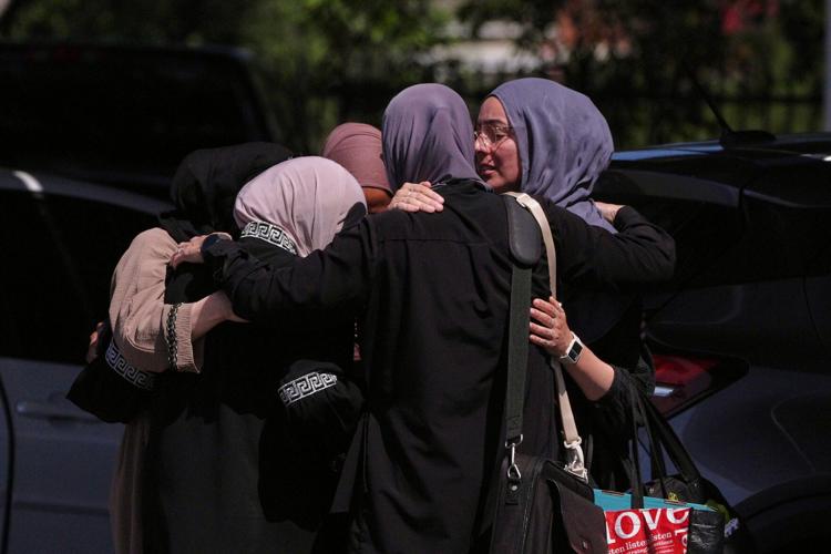 Photos from the scene of a deadly shooting at a San Diego mosque