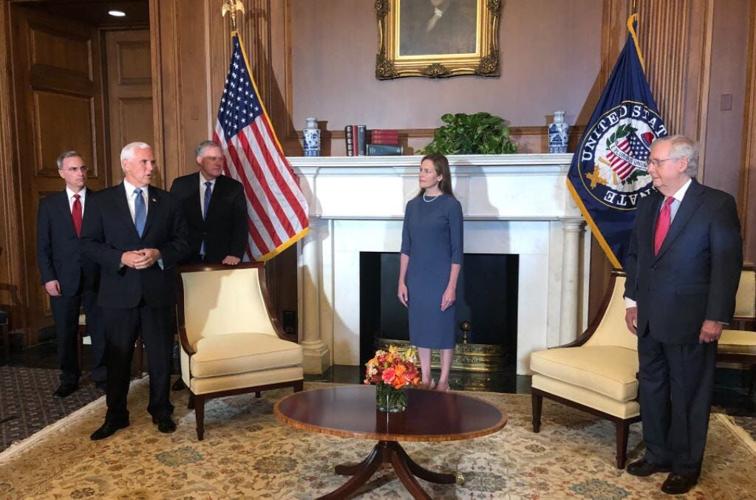 SCOTUS Nominee Barrett Meets With Lawmakers on Capitol Hill