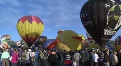Hot Air Balloons Take Flight on First Day of Races