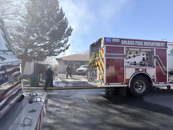 Sparks Fire Crews are working a fire on Delna Drive