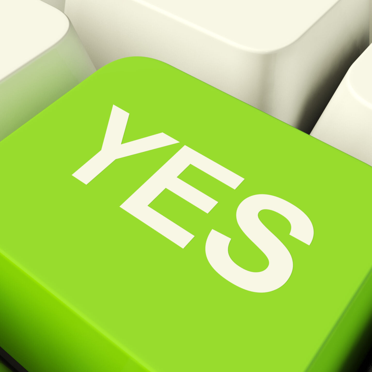 Yes Computer Key In Green Showing Approval And Support | | 2news.com