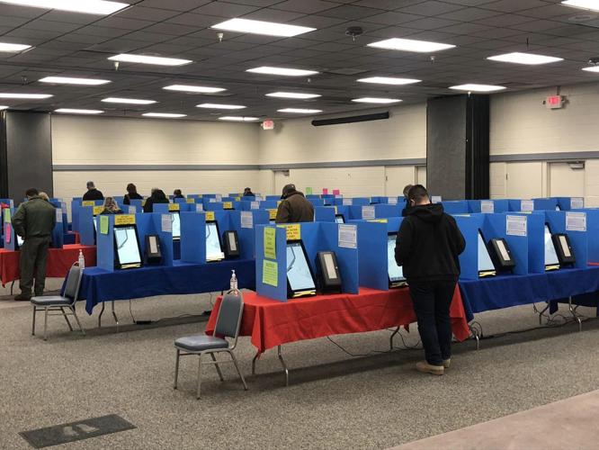 Voters in line on Election Day in Churchill County