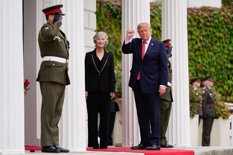 Photos show President Trump's two-day visit to Ireland that combines work and pleasure.