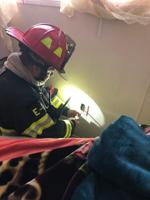 SLTFR responds to structure fire after an outlet shorted and burned