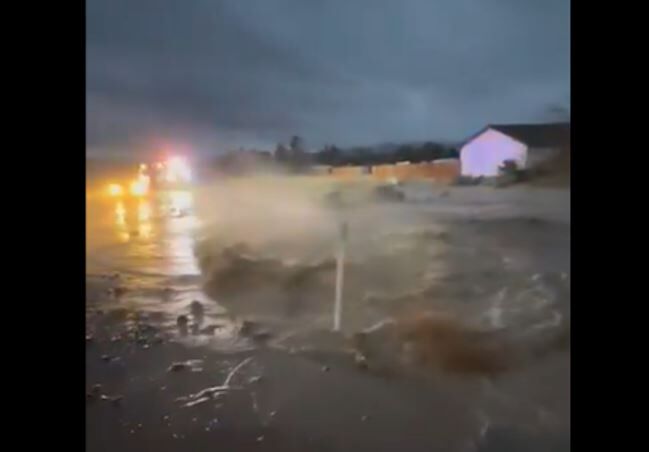 Waterline main break in Lemmon Valley