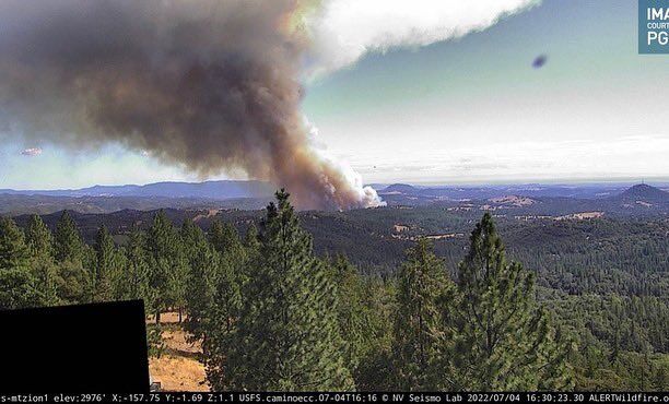 Electra Fire burning in Amador County
