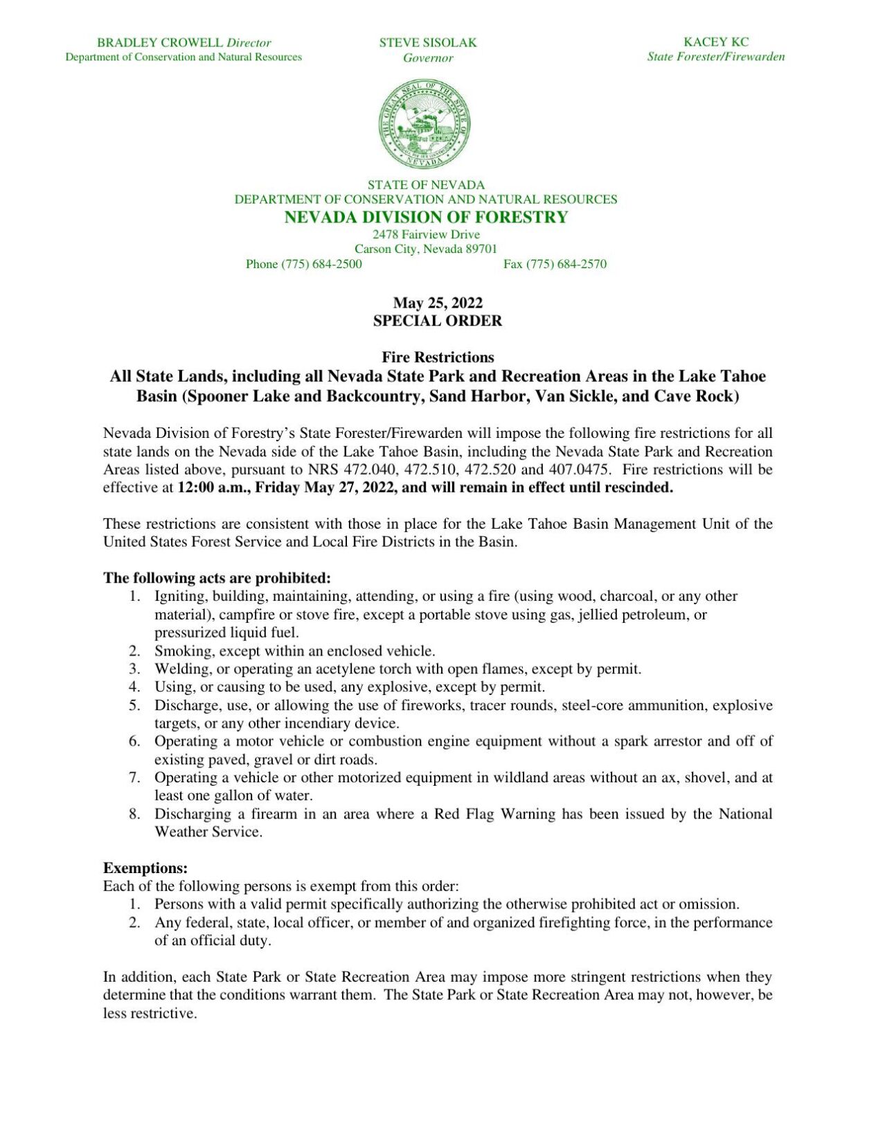 Fire Restrictions