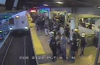 BART Employee Pulls Man From Path of Train Tracks