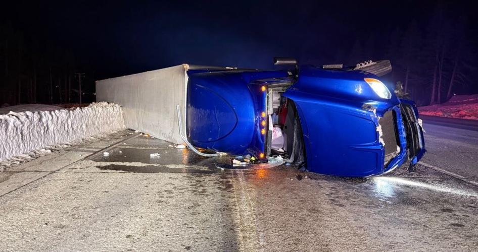 Semi-truck crash near Truckee