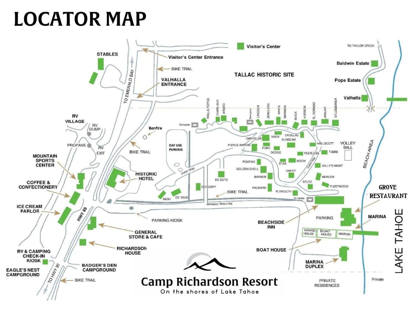 Camp Richardson map