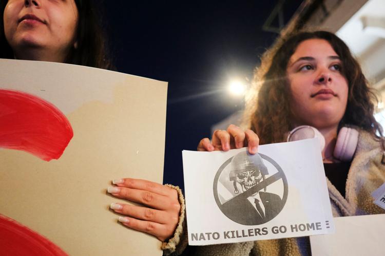 Greece USS Gerald R. Ford Protest