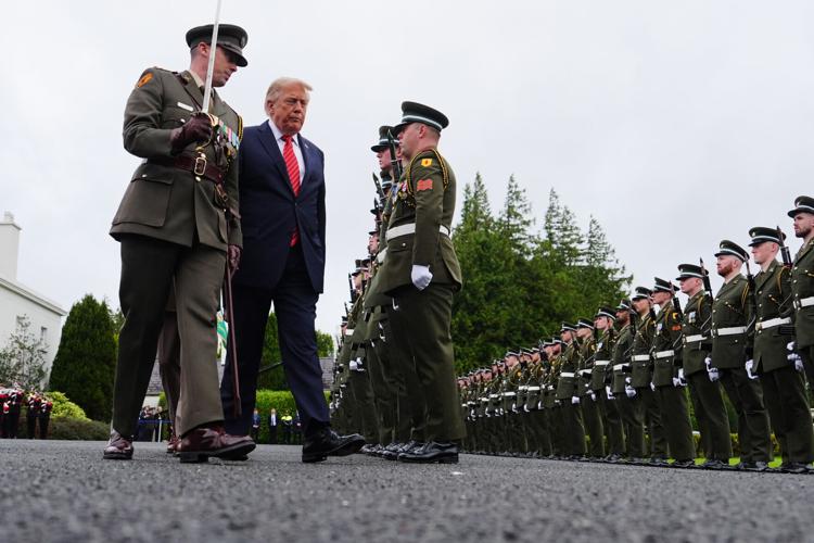 Photos show President Trump's two-day visit to Ireland that combines work and pleasure.
