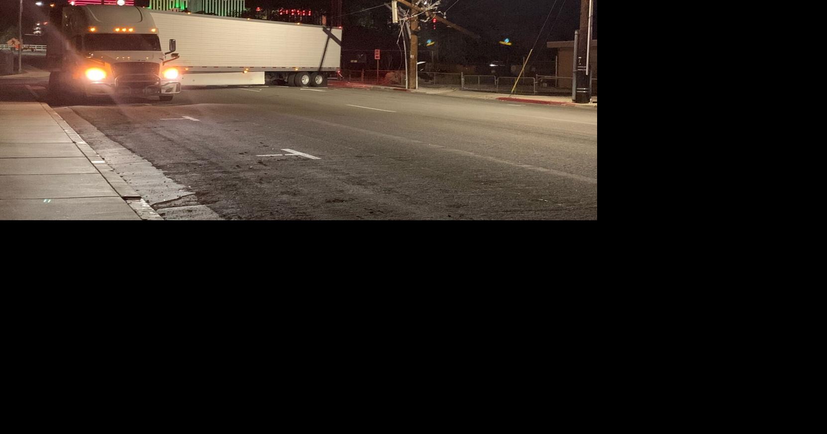 Semitruck hits power pole causing some power outages around downtown