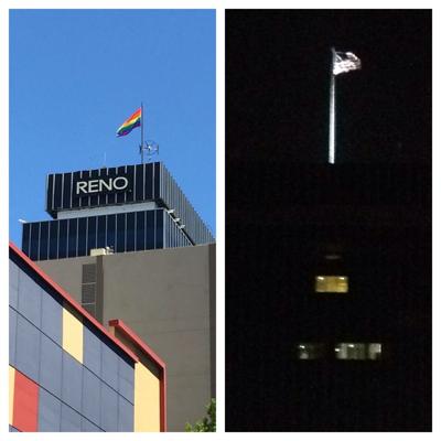 City of Reno Temporarily Replaces American Flag with LGBT Flag