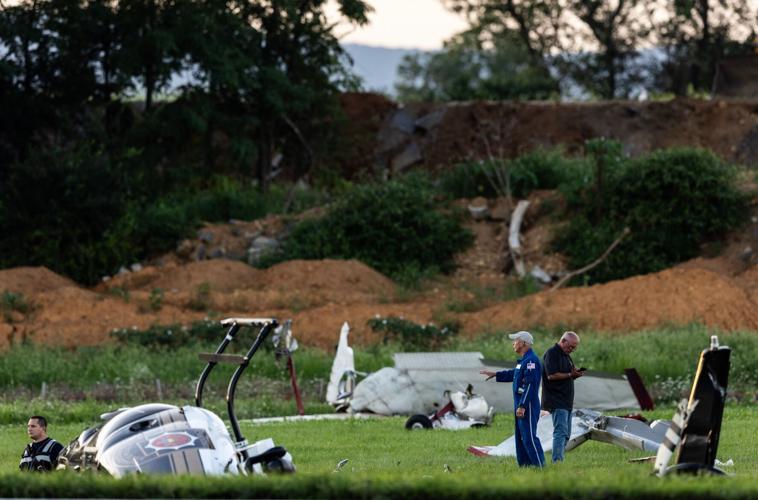 APTOPIX Helicopter Plane Crash Pennsylvania