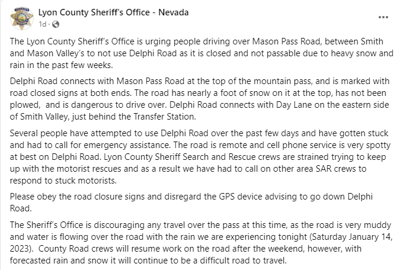 Delphi Road closure