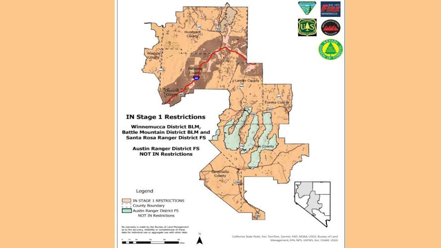 Stage 1 Fire Restrictions for central and northwestern Nevada beginning July 1, 2025