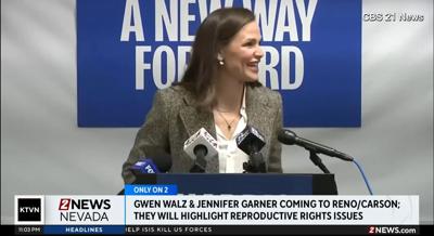 Gwen Walz, Jennifer Garner campaign for reproductive rights in Reno