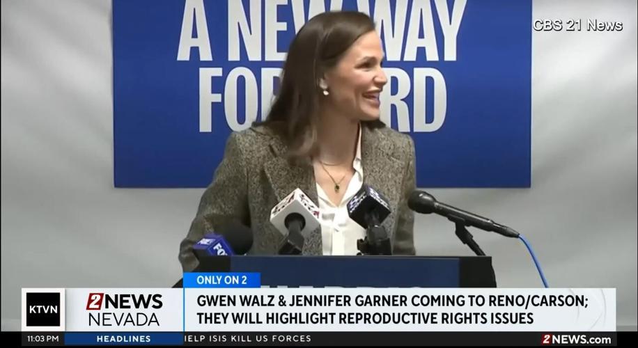 Gwen Walz, Jennifer Garner campaign for reproductive rights in Reno
