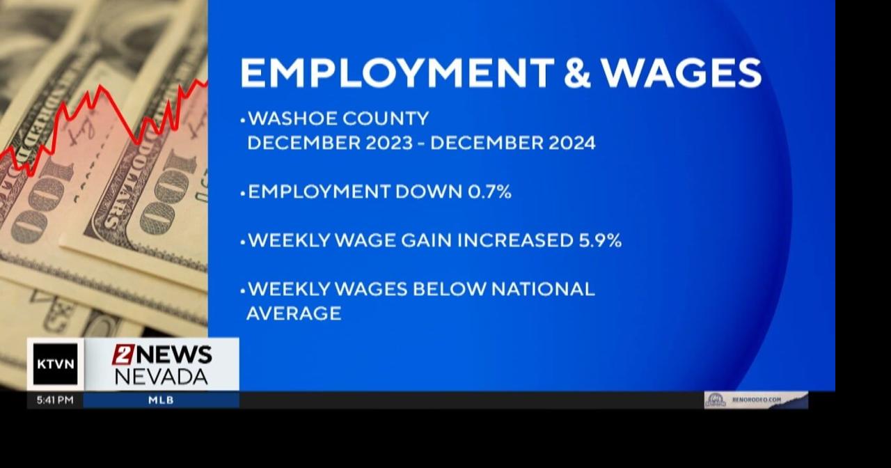 Washoe County employment down slightly over the last year