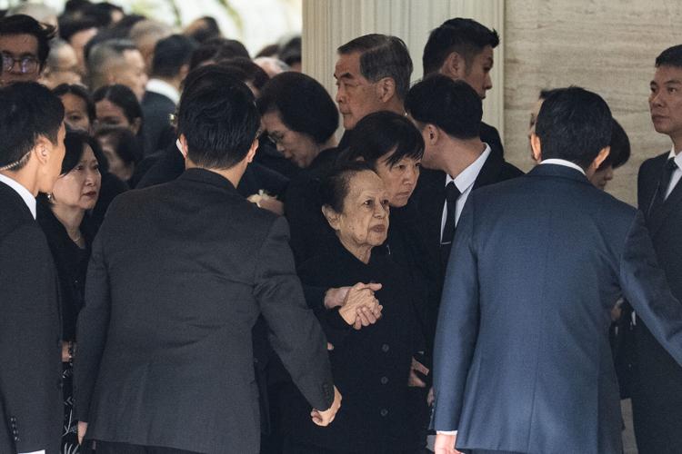 CORRECTION Hong Kong Tung Chee-hwa Funeral