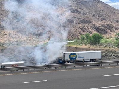 Crews Working to Put Out Truck Fire on I-80