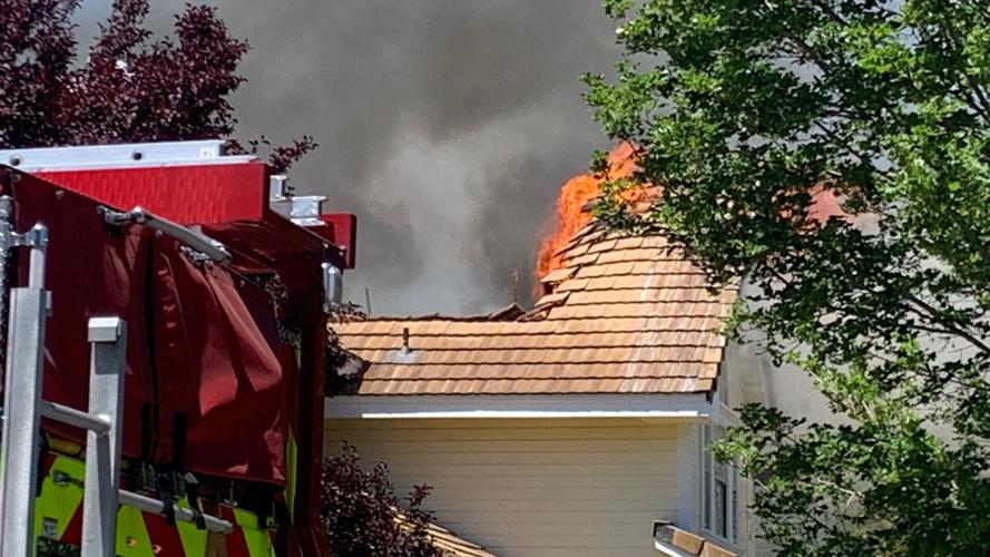 Attic fire in Reno