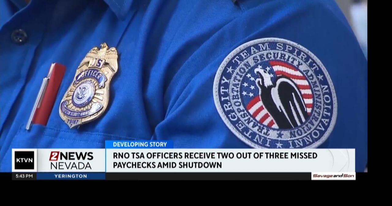 Department of Homeland Security is warning TSA agents that paychecks ...
