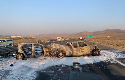 Expect Delays After Fiery Five-Car Crash On I-80 West Near USA Parkway