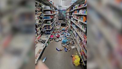 Silver Springs Dollar General after earthquake - Photo