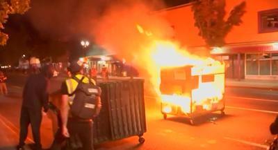 Fire Set at Police Precinct as Protesters Gather in Portland