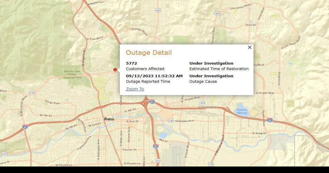 Power Outage in North Reno Affecting Nearly 5,800 News