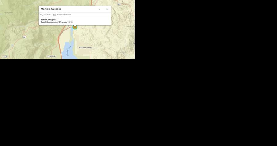 More than 1,500 without power in Washoe Valley | Local News | 2news.com