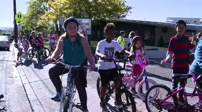 Elementary Students Learn About Safety During Bike Week