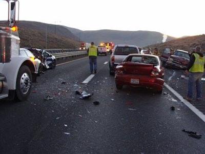 Several People Hurt in Multiple Vehicle Crash on I-80 Near USA Parkway