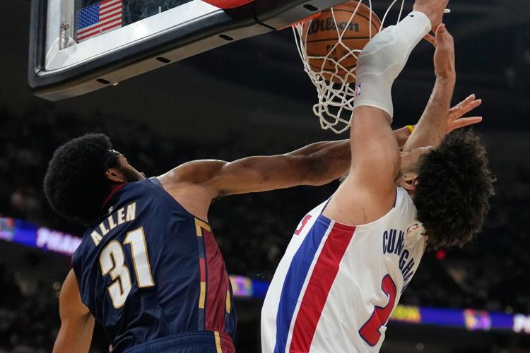 APTOPIX Pistons Cavaliers Basketball