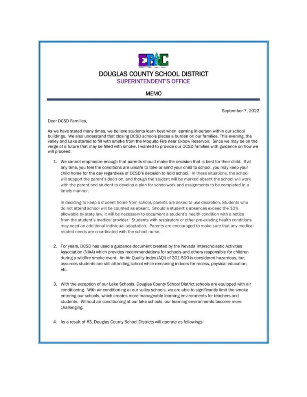 DCSD schools air quality